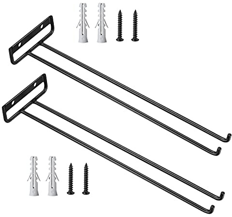SZJYG 2 Stück Metall Weinglashalter, Gläserhalterung, Weinglasregal Hängend Wand Weingläser Halter Aufhängen, Gläserschiene Halter für Bar Küche Schrank