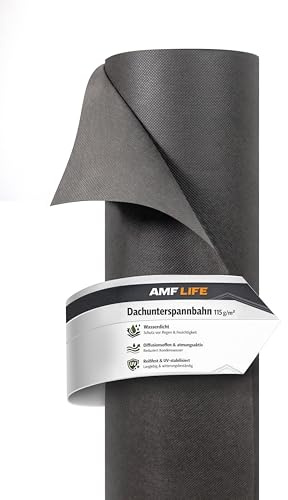 AMF Life Dachunterspannbahn, Dachfolie, anthrazit, 1,5m x 25m Ohne Zubehör