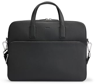 BOSS Herren Crosstown S doc case Aktentasche aus italienischem Leder mit Logo-Prägung