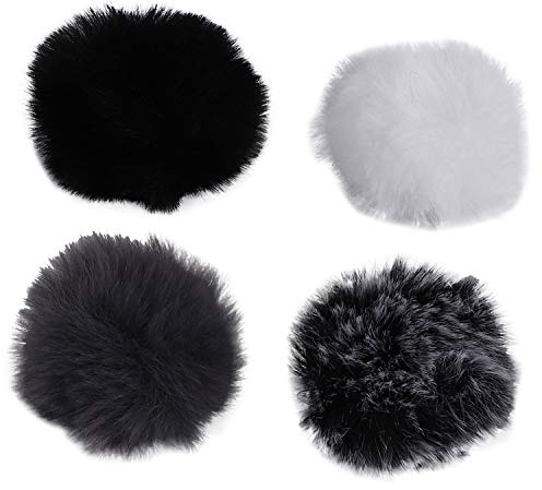 Bzocio Universal Lavalier Mikrofon Pelz Windschutzscheibe Windschutzscheibe Wind Muff Weich für Lavalier Mikrofon 5Mm