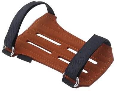 Create idea Outdoor-Armschutz für Bogenschießen Bogenschießen-Schutzausrüstung Outdoor-Armschutz mit Umgekehrtem Haar Geeignet für Traditionellen Bogenschießen-Unterarmschutz Braun
