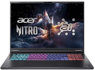 Acer Nitro 18 AI | Gaming Laptop | Ryzen Al 7 | RTX 5070 | 16GB | 1TB | 18 WQXGA 165Hz | AMD Ryzen Al 7 350 | NVIDIA RTX 5070 | 16GB RAM | 1TB SSD | Windows 11 | QWERTZ Tastatur | AN18-61-R1WB