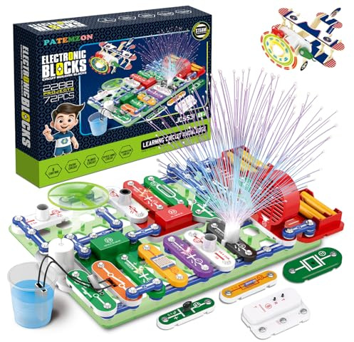 FORMIZON Elektrobaukasten für Kinder, Experimentierkasten zu Elektrotechnik, Inkl. Bebildeter Anleitung, 2000+ Spielmöglichkeiten, STEM Lernspielzeug Geschenk für Jungen Mädchen ab 8 Jahre