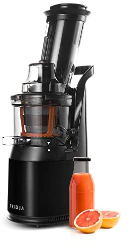 Entsafter Gemüse und Obst – Fruchtsaftpresse Elektrisch Slow Juicer – Saftpresse Kaltpresse für ganze Früchte mit 75mm Öffnung, Edelstahl Sockel, 240W, Spülmaschinenfest, BPA-Frei, Schwarz