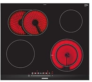 Siemens ET675FNP1E iQ300, Elektro-Kochfeld mit Rahmen aufliegend, Made in Germany, PowerBoost, Timer, touchSlider-Bedienung, 60 cm, Glaskeramik