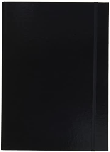 Pagna Heftbox Basic Colours A4 3 Innenklappen, mit Gummizugverschluss, schwarz