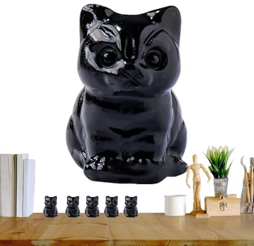 Katzenfiguren, Katzenfiguren, Katzendeko | Mittelstück in | Dekokristalle