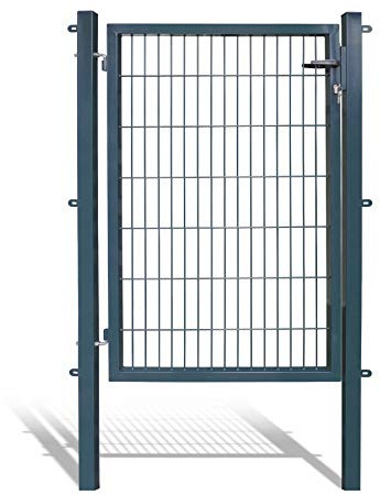 Koll Living Gartentore für Stabmattenzaun - Farbe und Höhe wählbar - inkl. Pfosten und Befestigungsmaterial (Gartentor H 140 x B 100 cm, anthrazit)