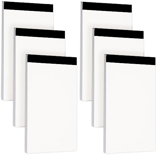 Amaxiu Blanko Notizblöcke, 6 Stück, 7.5 x 12.5 cm, 300 Blatt Notizblock leere Notizblöcke für die tägliche Planung kleiner Schreibblock Mini Notizbuch Nachfüllungen für Notizen und Erinnerungen