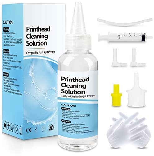 Druckkopfreiniger für Epson Druckkopf Reinigungsset Düsenreiniger für Canon Brother HP Drucker Reiniger Druckerreinigungsset Druckkopf Reiniger Lösung Tintenstrahldrucker 100ml Reinigung Drucker