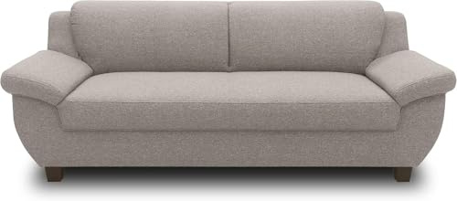 DOMO. collection Panama 3 Sitzer, Sofa, 3er Couch, Garnitur, 3-2-1, Taupe, 207 cm