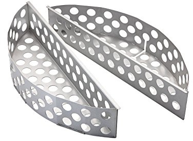 RÖSLE Kohlekorb F50/F50 AIR, 2-TLG., Hochwertige Kohlekörbe für gleichmäßige Hitze im Kugelgrill, passend für Kugelgrills mit 50 cm Durchmesser, Stahl