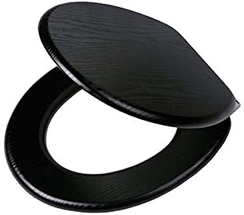 Tiger 252030746 WC-Sitz Blackwash in Holzoptik mit Absenkautomatik, schwarz