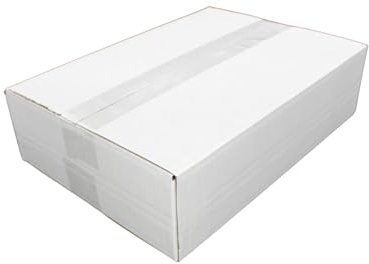 dimapax Faltkarton 350x250x100 mm weiß oder braun - Kartonagen Faltkarton Kartons Päckchen | optimiert für den DHL Päckchenversand S bis 2kg (weiss, 50)