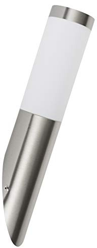 Smartwares – Außenleuchte –Wandfackel – Edelstahl – E27-Sockel – IP44, Silber