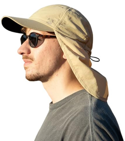 TOP-EX XL/XXL wasserdichte Baseball Cap Herren mit Nackenklappe UV-Schutz Sonnenhüte Damen, Faltbar Sommerhüte Safari Wandern Outdoor-Hut Atmungsaktiv Verstellbar