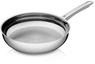 WMF Profi Edelstahlpfanne 20 cm, Bratpfanne Induktion, unbeschichtet, spülmaschinengeeignet, backofenfest bis 250 Grad, für alle Herdarten geeignet, für hohe Temperaturen, tropffrei, ergonomisch
