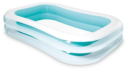 Intex 56483NP - Aufblasbarer Familienpool Rechteckig, Vinyl, Mehrfarbig, 262x175x56 cm