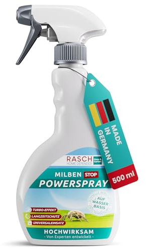 RASCH HOME DEFENDER® Milbenspray für Matratzen [500ML] - Anti Milben Spray Langzeitwirkung - Milben & Hausstaubmilben Spray für Matratzen & Polster - Anti Milbenspray Mittel gegen Bettmilben