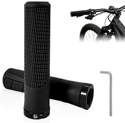 xiaoxiaozhijia Fahrradgriffe Ergonomisch,22mm Universal-Lenkergriffe,Geeignet für MTB,E-Bike,Citybike(Schwarz)