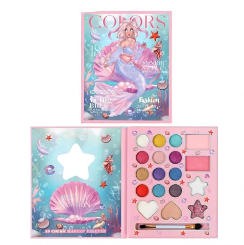 MockTota Schminkset Mädchen, Ungiftig und Abwaschbar Kinder Make-Up Set Mädchen, Karneval Schminke Kinderschminken Set, DIY Prinzessin Kids Makeup Set for Girls, Kinder Schminkpalette