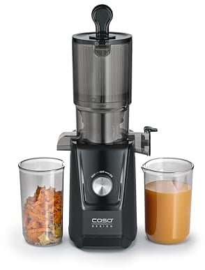 CASO Juice Fit - Slow Juicer, Sanftes und schonendes Entsaften dank niedriger Umdrehungszahl (40 U/min), Fill´n Juice, große Einfüllöffnung von 105mm Ø, Nährstoffe und Vitamine bleiben erhalten