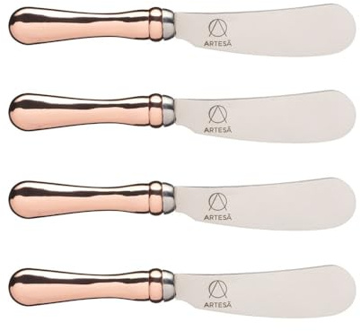 Artesa Buttermesser-Set, Edelstahl-Besteck, 4er-Set Buttermesser, je 12 cm