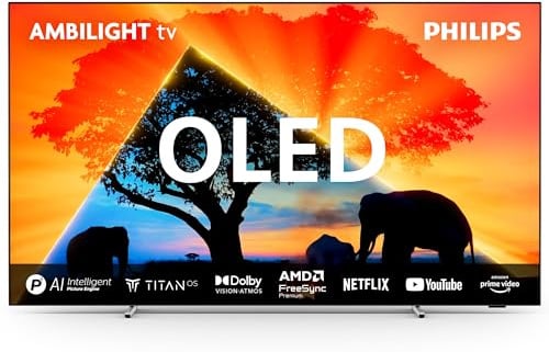 Philips 48OLED759 48 Zoll 4K Ultra HD OLED Ambilight Smart TV mit P5 AI Perfect Picture Engine, Dolby Vision und Titan OS