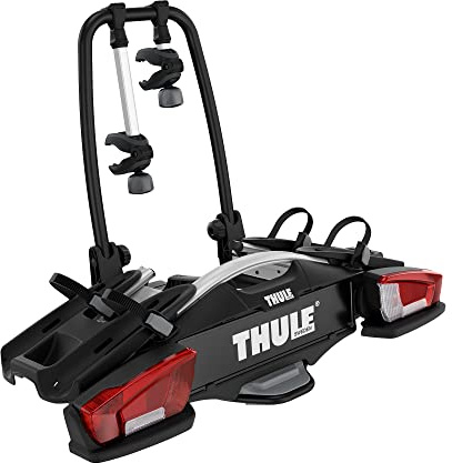 Thule VeloCompact Fahrradträger, Fahrradträger Anhängerkupplung Black/Aluminum, 2 Bikes