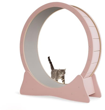noviclass® Katzenlaufrad Baghira Groß | 120 cm Innendurchmesser Artgerecht für Katzen | Laufrad für Katzen | Kratzfest, stabil und leise | Robust und mit Deutscher Anleitung (Rosa)