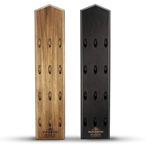 McFARRONS Dart Halter aus Holz für 12 Darts - Praktische Dart Aufbewahrung für die Wand als Zubehör für Jede Art von Dartscheibe - passend für Steeldarts und Softdarts.