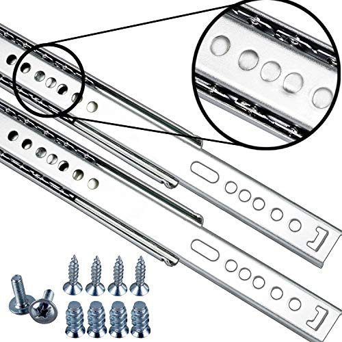 Stahlia Schubladenschienen 27mm x 342 mm (1 Paar) Teilauszug Schubladenauszug Kugelauszug Rollenauszug Schienen Führung Schienensystem Auszugsschienen Kugelführung