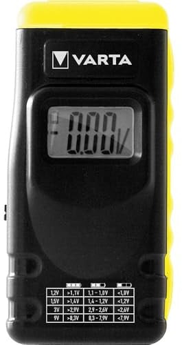 VARTA Batterietester LCD Digital für Batterien, Akkus und Knopfzellen, Testgerät für alle wichtigen Batteriegrößen (AA, AAA, C, D, 9V)