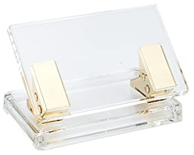 Dany Marcus Locher aus transparentem Acryl mit goldenem Metall, Papierlocher für 30 Blatt mit Auffangbehälter und Faltmarkierung