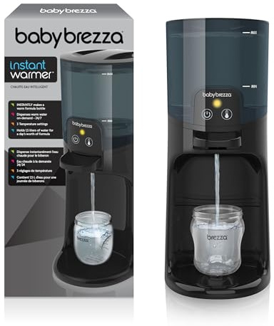 Baby Brezza Wasserwärmer für Babynahrung – Sofort heißes Wasser in Sekunden – Ideal für nachts – 3 Temp.-Stufen (22°C/37°C/40°C), 1,5L Tank, für Milchpulver & Fläschchen, BPA-frei