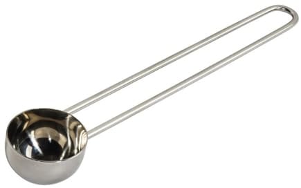 Xavax Kaffeelöffel (für ca. 6g Kaffeepulver, Kaffeemaß-Löffel aus Edelstahl, Kaffeelot 16,8 cm lang, spülmaschinengeeignet und lebensmittelecht) silber