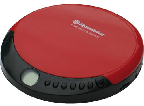 Roadstar PCD-435CD tragbarer CD-Player inkl. Ohrhörer rot