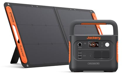 Jackery Explorer 1000 v2 Powerstation mit 100W Solarpanel | 1070Wh LFP-Solargenerator mit 1500W AC/100W USB-C, 1 Std. Schnellladung für Camping, Outdoor, Wohnmobil & Notstrom