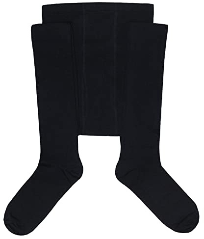 Weri Spezials Herrenstrumpfhose mit Eingriff aus Baumwolle – Bequeme Männer Strumpfhose für Alltag, Sport & Tracht – Viele Farben 46-48 schwarz
