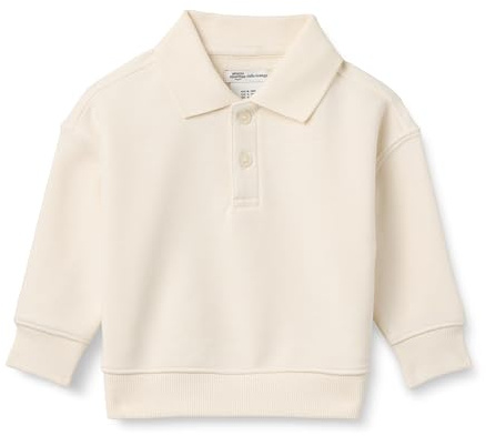 Amazon Essentials x Sofia Grainge Jungen French Terry Polo-Sweatshirt, Elfenbein, 5 Jahre