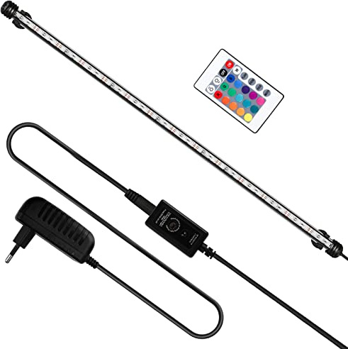 Yakimz Aquarium LED Beleuchtung 7W RGB Aquarium Licht IP67 Wasserdicht Universal Geeignet für Fisch Tank Pflanzen Aquarium EU Stecker