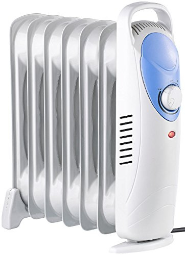 Sichler Haushaltsgeräte Ölradiator: Öl-Radiator mit 7 Rippen und Thermostat, 800 W (Heizradiator, Ölradiator Heizung, Mini)