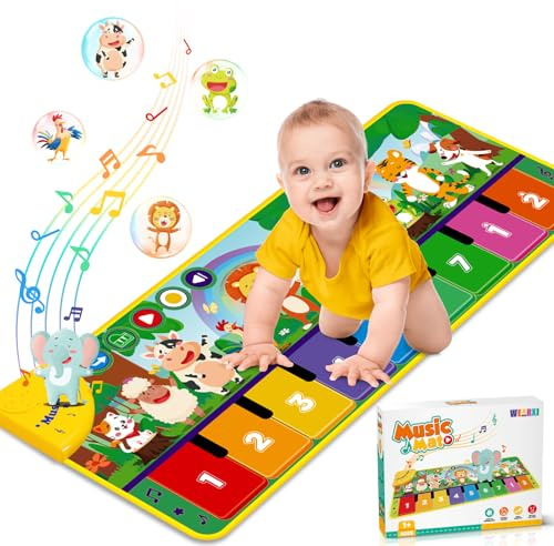WEARXI Kinderspielzeug ab 1 Jahr, Baby Spielzeug ab 1 Jahr Musikmatte, Spielzeug ab 2 Jahre, Musikmatte Kinder ab 1 Jahr, Geschenk Mädchen 1 Jahr, Geschenke für Mädchen, Klaviermatte