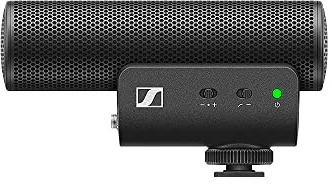 Sennheiser MKE 400 Kamera-Richtrohrmikrofon | mit 3,5 mm-TRS- und TRRS-Anschlüssen | für DSLR, Kompaktkameras und Mobilgeräte (508898)