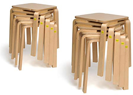 10x Erzi Hocker 45 aus Formholz 10er Set Hockergymnastik