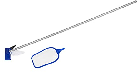 Bestway Poolpflege Basis-Set mit Venturi-Sauger & Kescher für Poolgrößen bis 396 cm BW58013, blau, 15 x 3 x 203 cm