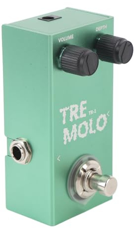 Guitar -Effekt -Pedal, Tremolo -Gitarrenpedal Analog Tremolo Effect Pedal, Aluminiumlegierung Hülle Tremolo Pedal mit 6,35 Mm Schnittstelle für E -Gitarre und Bass True Bypass