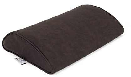 AFH Lordosekissen Quality | ca. 37 x 23 x 7cm | hochwertiger Kunstlederbezug (anthrazit-braun)