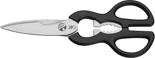 WMF Küchenschere 21 cm, Haushaltsschere mit Sägeschliff, Schere Küche, Edelstahl, Kunststoffgriff, Universalschere mit Flaschenöffner