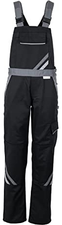 Planam 2719036 Highline Damen-Latzhose, Schwarz/Schiefer/Zink, Größe 36